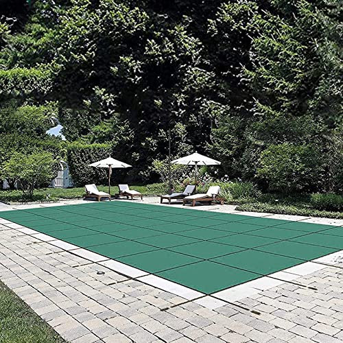 VEVOR Copertura di Sicurezza per Piscina Adatta a 20x40ft, Copertura di Sicurezza Rettangolare per Piscina Interrata, Copertura Verde di Sicurezza Invernale