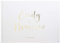 DeinWeddingshop Deluxe Hochzeitsgästebuch | Gästebuch zur Hochzeit personalisiert | Veredelung in Gold, Rosé-Gold, Silber oder Kupfer | A4 quer | Weiss, Inhalt mit Fragen