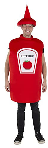 Dress Up America Ketchup Bottle Costume for Adults - Product comes complete with: Tunic and hat
