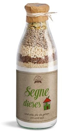Brotbackmischung Segne dieses Haus Backmischung im Glas Flasche Geschenk Geschenkidee Einzug Einzugsgeschenk Umzug neues Haus…