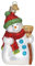 Old World Christmas Glasornament, Schneemann mit Besen, 11,4 cm