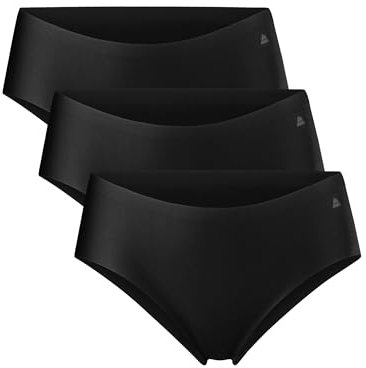 DANISH ENDURANCE Mikrofaser Sport Hipster aus recyeltem Polyester, 3 Pack (Schwarz, Medium)