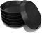 UPMCT Lot de 6 soucoupes pour plantes, 10, 15, 20, 25, 30 cm - Soucoupes pour pot de fleurs - Pour l'intérieur et l'extérieur - Accessoires pour conteneurs de plantes (25,4 cm, noir)