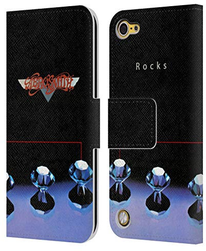 Head Case Designs Offizielle Zugelassen Aerosmith Rocks Klassisches Leder Brieftaschen Handyhülle Hülle Huelle kompatibel mit Apple iPod Touch 5G 5th Gen