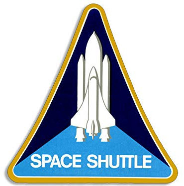 Sticker-Designs 10cm! Klebe-Folie Wetterfest Made-IN-Germany NASA Space Shuttle Logo UV&Waschanlagenfest Auto-Aufkleber Profi-Qualität! F3271