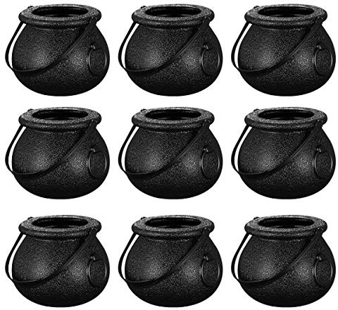 Abaodam 10st Cauldron Kunststoff Eimer Für Süßigkeitenkessel Neuartiger Kunststoffkessel Kunststoff Kessel Schwarze Kuscheltiere Schwarzer Kessel Schwarz Cauldron Hexendekor Topf Halloween