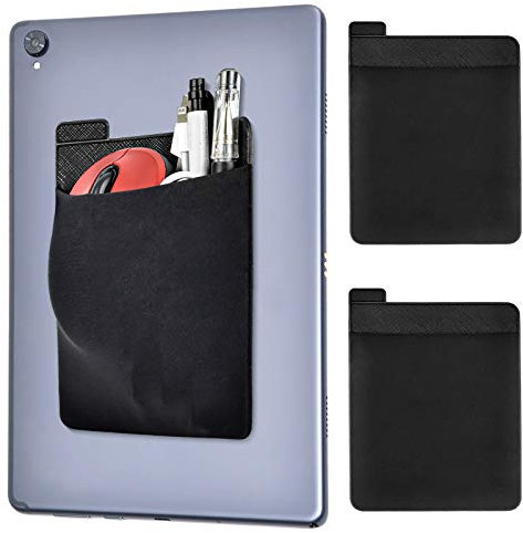 Newseego Laptop Custodia Accessori elettronici Organizer, Borsa Portaoggetti Posteriore Adesiva Per Mouse, Nera，2 Pezzi