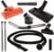 Qualtex Kit completo para Numatic Henry Hetty Aspiradora Hoover 2,5 M Tubos de manguera y kit de herramientas de turbina de cepillo de aire rojo
