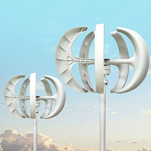 Generatore eolico a turbina eolica 600 W Lantern Type 5 lame 12/24 V (lanterna bianca 600 W 24 V)