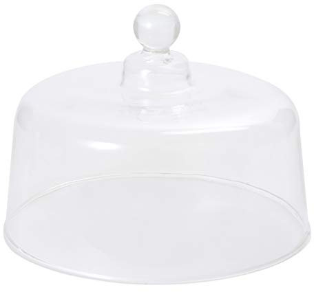 HEMOTON 20X20CM Glashaube Fliegenhaube Abdeckhaube Glasglocke Kuchenglocke Tortenglocke Obsthaube Kuchenabdeckung für Picknicks Camping BBQ Weihnachten Neujahr Party Tischdeko