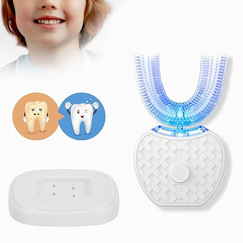Ultraschall-Zahnbürste, 360-Grad-U-Förmige Elektrische Automatische Sonic-Zahnbürste Elektrische Zahnbürste Kinder Ultraschall für Für Erwachsene Kinder