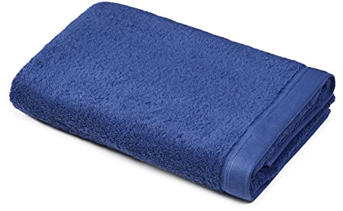 Sowel® Premium Badetuch 70x140 cm, Handtuch aus 100% Bio-Baumwolle, Hergestellt in Portugal, Marine