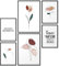 Papierschmiede® Mood Poster Set Blumen Abstrakt, Fertiges Bilder Set mit Rahmen (Holz, schwarz), Wohnzimmer Deko Schlafzimmer, 2x DIN A3 und 4x DIN A4, Zeichnung Gemälde Rose Tulpe