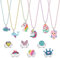 HIFOT Kinder Halskette Ringe Schmuckset, Mädchen Niedliches Einhorn Meerjungfrauen Dinosaurier Eule Anhänger Ketten und verstellbare Ring Prinzessin Party Mitgebsel Kindergeburtstag