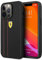 CG MOBILE Ferrari - Custodia protettiva per iPhone 13 Pro, con due linee rosse, in vera pelle, resistente e facile da inserire, assorbimento degli urti e logo firmato