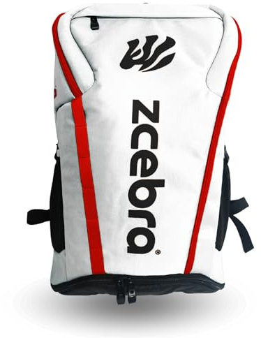 ZCEBRA Pickleball Rucksack Sporttasche Schuhfach Seitentaschen Reißverschluss Verstärkter Wasserdicht Verstellbare Haken Haken Padel Tennis (Weiss)