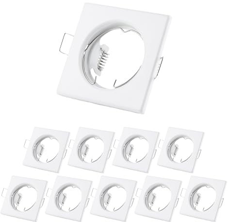 Sweet Led Einbaustrahler GU10 set, Lochmaß Ø55-68mm. 230V, Inkl. GU10 Fassung für LED oder Halogen Leuchtmittel,Material aus Metall, Rund, Eckig Einbaurahmen downlight spot