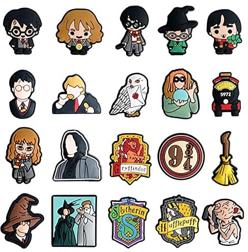 Shoe Charms for Crocs, Potter Shoes Decoration Charm for Clog Pins Bracelet Wristband, Harry Clog Pins Accessories for Kids, Teens, Women (20PCS)
