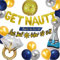 Last Sail Before the Veil Nautical Bachelorette Party Decoration, Naughty Bridal Shower, Gold Get Nauti Balloon Banner, Navy Bridal Sash Tiara, Drink Up Beach Cruise Ship Diamond Wedding Party Favor