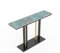 FATIVO Console Meuble Entrée Marbre: Table Console Scandinave Noire Doré Meuble d’Entrée Bout de Canapé Table d’Entree pour Couloir Salon - 118x30x78cm Verte