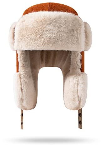 CLAPE Chapeau de Trappeur Chaude Bonnet Chapka Femme Homme Trapper Hat with Faux Fur Bonnet d'hiver avec Cache Oreilles Bonnet de Russie