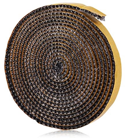 TOYMIS Kamindichtung Selbstklebend, 3mm x 1cm x 3m Feuerfestes Dichtungsband Selbstklebend Holzofendichtung Flachdichtungsband für Kaminöfen, Hitzebeständig bis 550 Grad Celsius