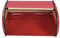 Acouto Panera, Encimera De Cocina Gran Capacidad Panera Contenedor De Almacenamiento De Pan Cajas De Pan Vintage De Acero Inoxidable Recubiertas con Tapa Enrollable para Mostrador De (Rojo)