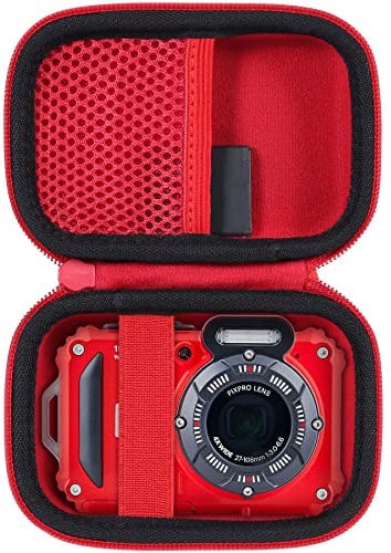 Aenllosi Custodia Rigida da Viaggio Compatibile con la Kodak PIXPRO WPZ2 Fotocamera Digitale, Custodia Protettiva per Kodak Fotocamera Compatta(Rosso, Solo Custodia)