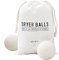 Santa Barbara Design Studio Wool Dryer Balls Natural Fabric Softener Woolly Ball Set in Muslin Storage Bag, 6-Pack, Opposite of Wrinkly