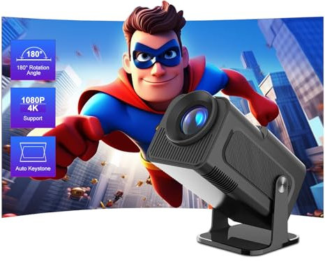 MAGCUBIC Mini Proyector, Proyector Portátil Nativo 1080P/4K FHD con Rotación de 180°, Proyector de Video Pequeño Admite 2.4/5G Dual WiFi6 y BT 5.0, con Android e iOS 11.0 Proyector Inteligente