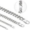 Inscca Kette Damen Dünn für Anhänger Jungs Ketten Herren Edelstahl 55cm 3 mm Panzerkette Herren Kubanische Halskette Edelstahl Panzer Ketten für Jungen Stämmig