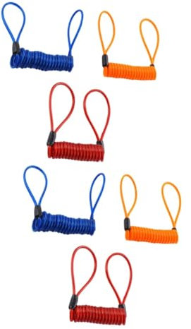 Kisangel 6 Stück Fahrradschloss-Erinnerungsseil Kabel Kunststoff