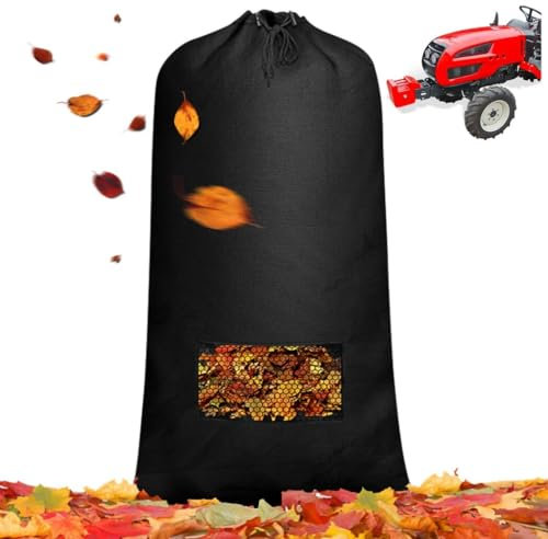 Outil de ramassage de feuilles de jardin pour tondeuse à gazon, grande capacité en tissu Oxford, sac de ramassage d'herbe, sac de rangement pour tracteur de pelouse, accessoire de rangement