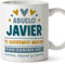 MUGFFINS Tazas Personalizadas para ABUELO - En Español - Te queremos mucho_Abuelo - 11 oz / 330 ml - Regalo personalizable original y divertido