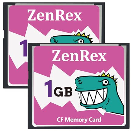 ZenRex Compact Flash Memory Card 1GB Pack of 2