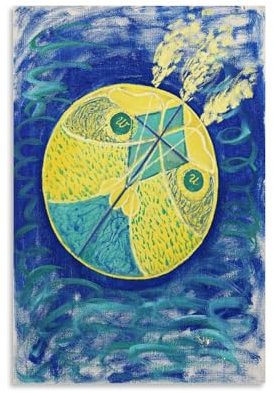 JUYOZ Hilma Af Klint Malerwerke, Posterdruck, Leinwand, Wandfarbe, Kunst, Dekor, moderne Wohnkunstwerke, Geschenkidee, 60 x 90 cm