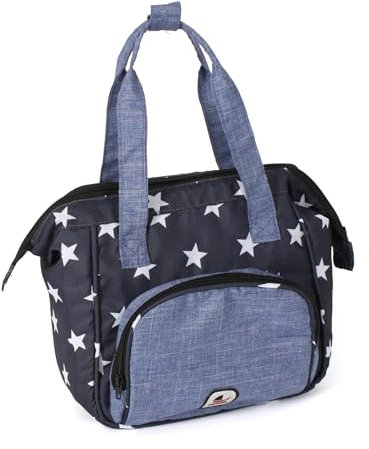 Bayer Chic 2000 - Puppen-Wickeltasche, Wickeltasche für Puppen, Puppenzubehör, Puppentasche, Sternchen, Navy