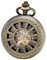 ManChDa Taschenuhr - Taschenuhr mit Kette Mechanisch Skelett Antik Steampunk Vintage 12-Kleines-Fenster Hohl Fall Fob Uhr für Herren | Bronze römische Ziffern