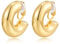 LILIE&WHITE Ohrclips Goldfarben – Stilvolle Ohrstecker mit Clipverschluss, Komfortable und Elegante Ohrringe für Damen, Perfekt für Alltag und Besondere Anlässe