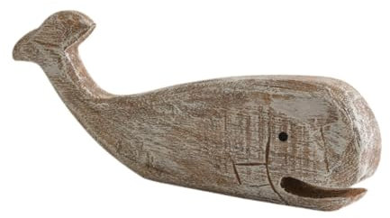 Sharplace Wal-Skulptur aus Holz, Geschnitzte Holzfigur, rustikale nautische Dekoration, Tischstatue für den Eingangsbereich, Büro