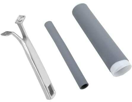 ZAAWUUT Manchon de poignée en fonte - Isolation thermique - En silicone - Pour poêles, fours, ustensiles de cuisine (gris, taille M)