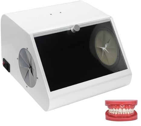 MObyat Dental-Sandstrahl-Staubsammler, LED-Staubsammelbox Für Dentallabore Mit 2 Filtern, Gehärtetes Glas/Doppelabsauggerät, Wird Zum Aufsaugen Von Staubpartikeln Verwendet