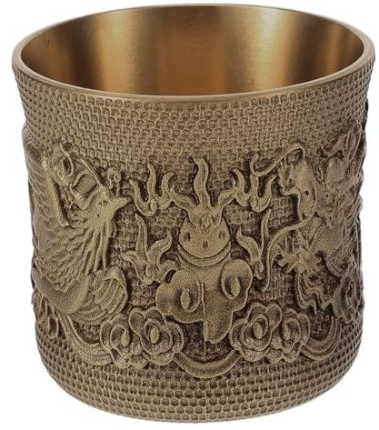 Ciieeo Taza De Latón Copas De Vino Taza De Té Copa De Vino De Latón Tetera De Latón Decoración Del Hogar Taza De Bebida De Latón Tetera Retro Decoración De Salón De Té Tetera Antigua