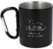 Spruchreif | Edelstahltasse mit Karabinerhaken Henkel mit Gravur Zuhause ist wo wir parken in Schwarz Matt | Geschenk für Camper | Camping Geschenke
