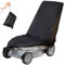 GWHOLE Rasenmäher Abdeckung Rasenmäher Schutzhülle Wasserdicht Universal Rasentraktor Abdeckhaube 210D Oxford Schwarz, 193 x 112 x 63 cm