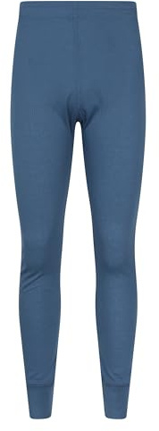 Mountain Warehouse Talus Mens Thermal Baselayer Trousers - Lightweight & Breathable Pants - for Camping, Hiking & Outdoors Blue L