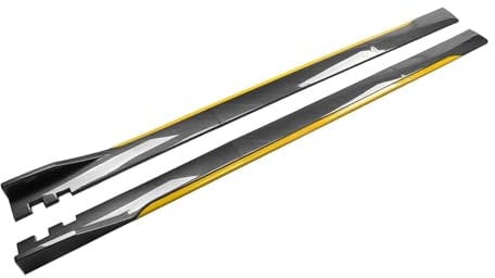 WXJFFF Car Side Skirts for Dacia Duster 2010-2020 2021 2022 2023 2024 2025, Side Skirt Extension Side Steps Running Boards Anti-Collision Protector, Car Styling Accessories,CarbonFiberLook-D
