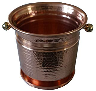 WZYYCV Eiskübel Champagner Eimer Handgefertigte Hochwertige Kupfer Eiskübel Jane Haushalt Aufbewahrungseimer Geeignet Für Bar Ktv Eisbehälter