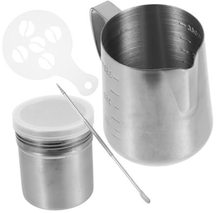 GRADENEVE Jarra Portátil Para Espumador De Leche Jarra Inoxidable Taza De Espuma