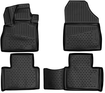 ELEMENT 3D Gummimatten Fussmatten Set passend für Renault Scenic | Mk4 | 2016 -> | 100% passgenaue Auto Fußmatten, robuste Universal Fußmatte Auto, Gummimatten, Schwarz